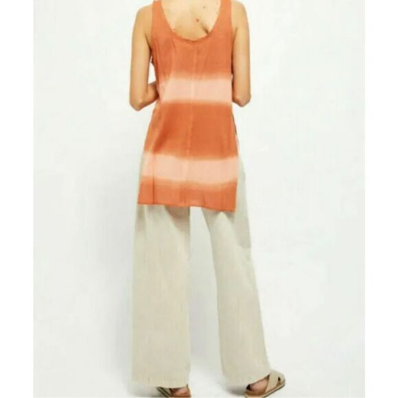 Free People Free People Joni Long Knit Tank Top In Citrus Sunset Combo  Size Sma - Picture 2 of 3